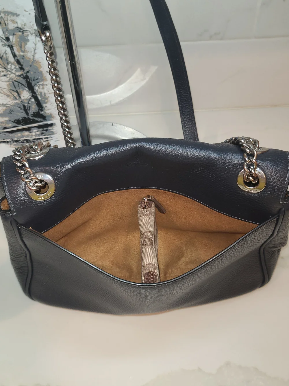 Coach Klare Crossbody 25 In Color block Silver/Midnight Multi CC351 EUC